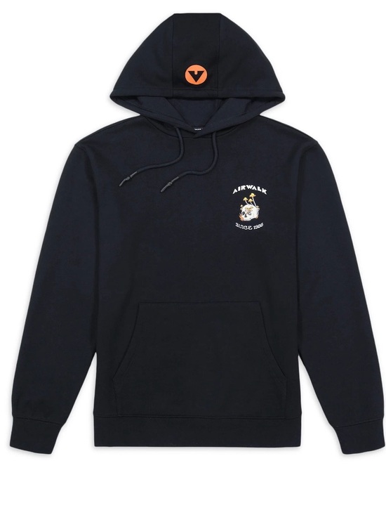 Airwalk Other - Airwalk Black Hoodie with Orange Logo Accent
